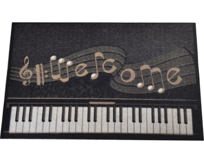 Rohožka Piano 40 x 60 cm černá/bílá