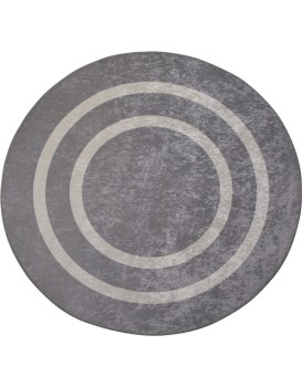 Kulatý koberec Silver 140 cm šedý