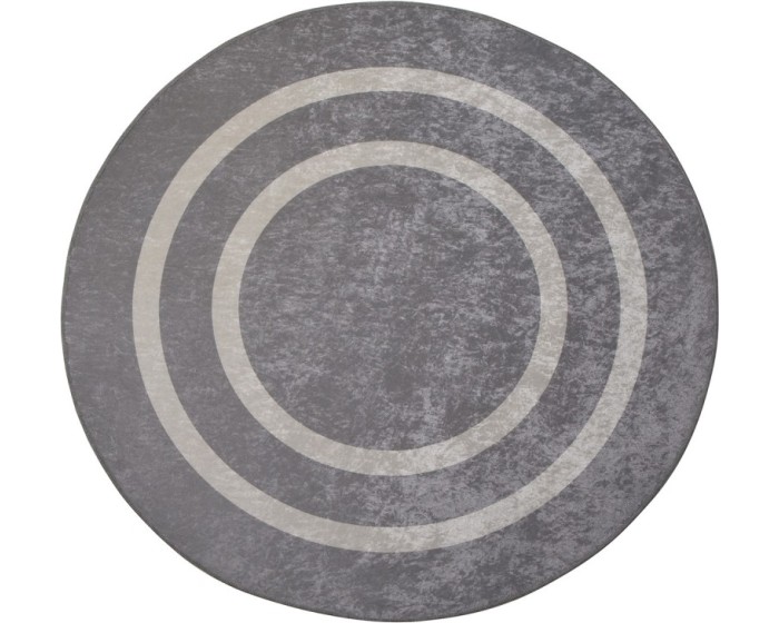 Kulatý koberec Silver 140 cm šedý