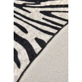 Kulatý koberec Zebra 140 cm bílý/černý