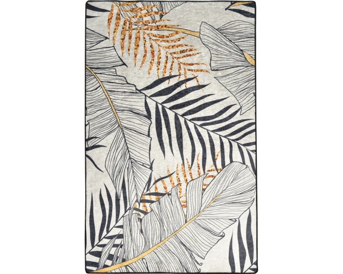 Koberec Herbal 160x230 cm bílo-černý/zlatý