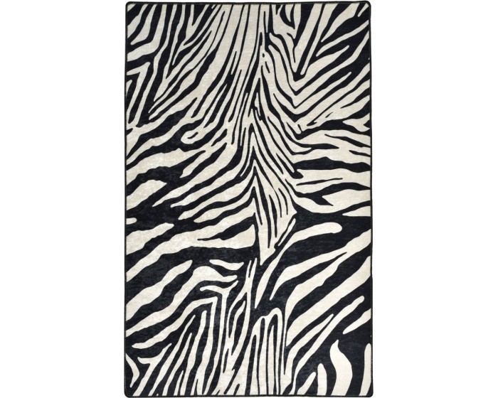Koberec Zebra 160x230 cm bílý/černý