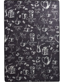 Koberec Coffee And Tea 60x140 cm černý
