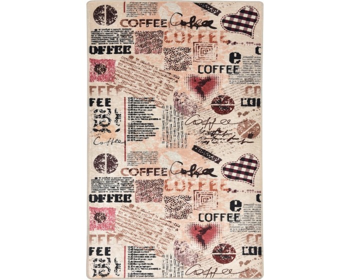 Koberec Coffee 80x200 cm béžový/růžový