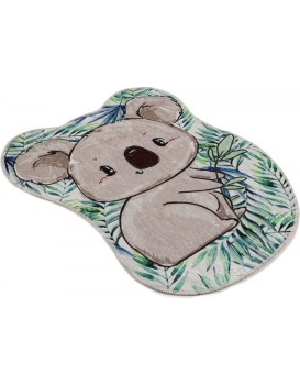 Dětský koberec Koala 80x100 cm šedý/zelený