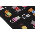 Dětský koberec Black Cats 60x90 cm černý