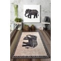 Koberec Elephant 80x200 cm béžový/černý