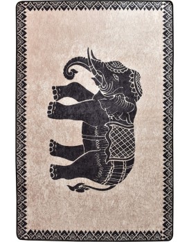 Koberec Elephant 80x200 cm béžový/černý