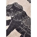 Koberec Elephant 80x200 cm béžový/černý