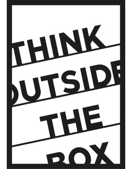 Nástěnná dekorace Think Outside The Box černá