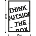 Nástěnná dekorace Think Outside The Box černá