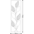 Nástěnná kovová dekorace LEAF černá/zlatá