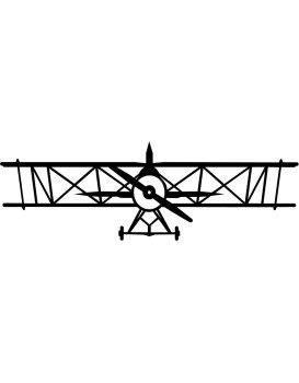 Nástěnná kovová dekorace AIRPLANE černá