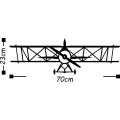 Nástěnná kovová dekorace AIRPLANE černá