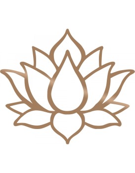Nástěnná kovová dekorace Lotus 50x43 cm měděná