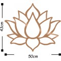 Nástěnná kovová dekorace Lotus 50x43 cm měděná