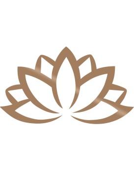 Nástěnná kovová dekorace LOTUS FLOWER II zlatá