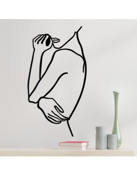 Nástěnná kovová dekorace Woman 2 černá