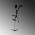 Nástěnná kovová dekorace Flower In The Vase černá