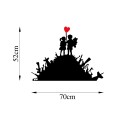 Nástěnná kovová dekorace Banksy 1 černá/červená