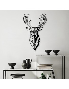 Nástěnná kovová dekorace Red Deer 2 černá