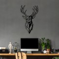 Nástěnná kovová dekorace Red Deer 2 černá