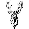Nástěnná kovová dekorace Red Deer 2 černá