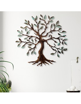 Nástěnná kovová dekorace Tree 1 vícebarevná