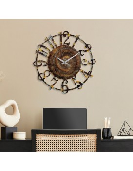 Nástěnné kovové hodiny Clock 15 - 1 vícebarevné
