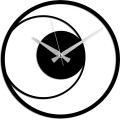 Nástěnné kovové hodiny Circle 15 černé