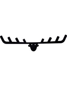 Nástěnný kovový věšák Antler 66 cm černý