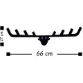 Nástěnný kovový věšák Antler 66 cm černý