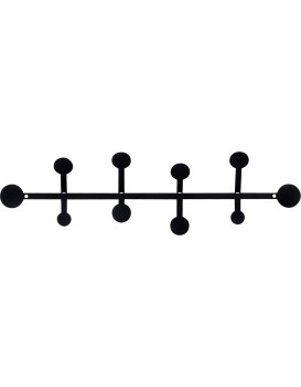 Nástěnný věšák Hook 70 cm černý