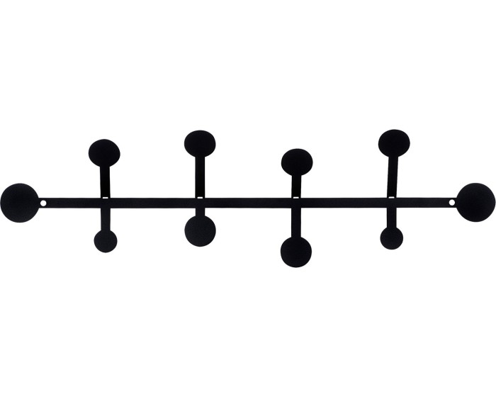Nástěnný věšák Hook 70 cm černý