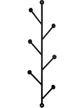 Nástěnný kovový věšák Rod 94 cm černý
