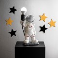 Stolní lampa Astronaut stříbrná/bílá