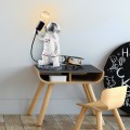 Stolní lampa Astronaut stříbrná/bílá