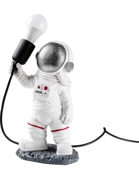 Stolní lampa Astronaut stříbrná/bílá