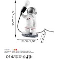 Stolní lampa Astronaut stříbrná/bílá