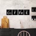 Nástěnná kovová dekorace Coffee 13 černá