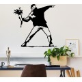 Nástěnná kovová dekorace Banksy Metal 01 černá