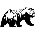 Nástěnná kovová dekorace Orso-1 černá