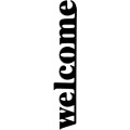Nástěnná kovová dekorace Welcome-5 černá