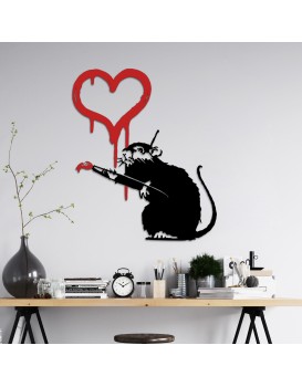 Nástěnná dekorace Banksy Metal 08 černá