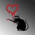 Nástěnná dekorace Banksy Metal 08 černá