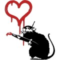 Nástěnná dekorace Banksy Metal 08 černá
