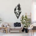 Nástěnná kovová dekorace Deer I. černá