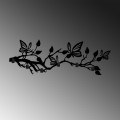 Nástěnný kovový věšák Butterfly 60 cm černý