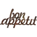 Nástěnná kovová dekorace Bon Appetit vícebarevná