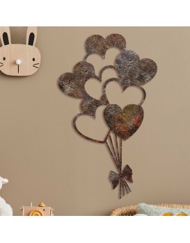 Nástěnná kovová dekorace Rusty Heart 1 vícebarevná
